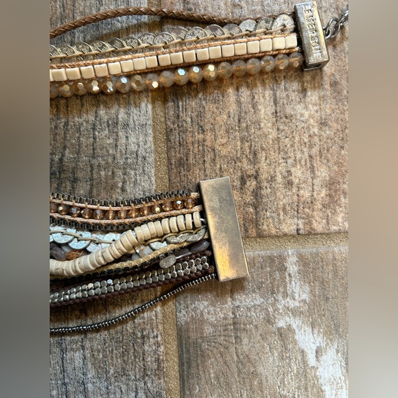 Victoria Emerson Boho Multi-Strand
Wrap Bracelets | Neutral Beaded Set of 2 - Picture 4 of 4